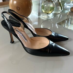 Manolo Blahnik sling back pumps 37.5